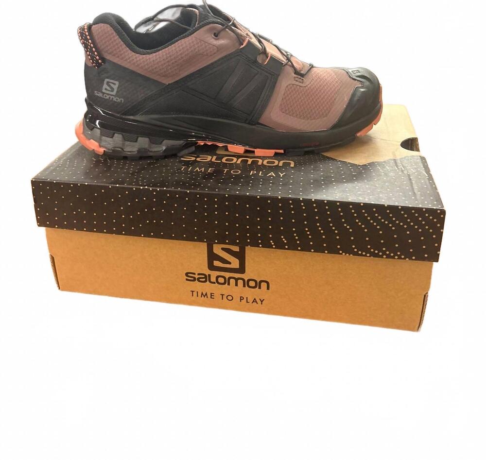 NEW SALOMON women's xa wild shoes in peppercorn/black